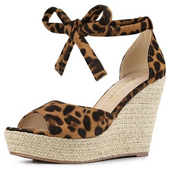 Women's Espadrilles Tie Up Ankle Strap Wedges Sandals