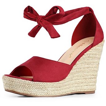 Women's Espadrilles Tie Up Ankle Strap Wedges Sandals