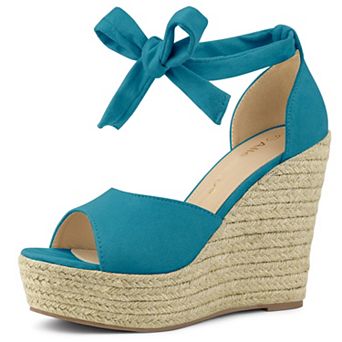 Women's Espadrilles Tie Up Ankle Strap Wedges Sandals