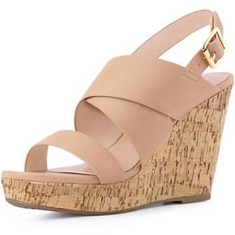 Open Toe Cork Platform Wedge heels Sandals for Women