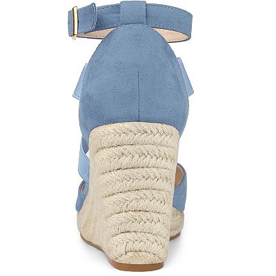 Women's Espadrilles Closed Toe Wedges Heels Sandals