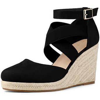 Women's Espadrilles Closed Toe Wedges Heels Sandals