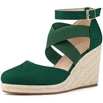 Women's Espadrilles Closed Toe Wedges Heels Sandals