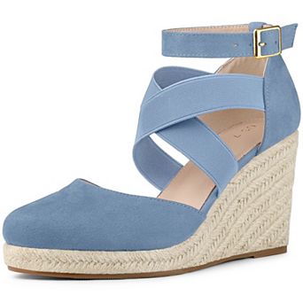 Women's Espadrilles Closed Toe Wedges Heels Sandals
