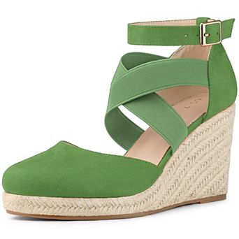 Women's Espadrilles Closed Toe Wedges Heels Sandals