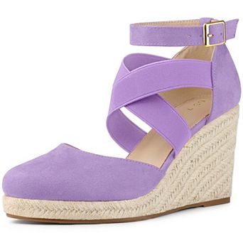 Women's Espadrilles Closed Toe Wedges Heels Sandals