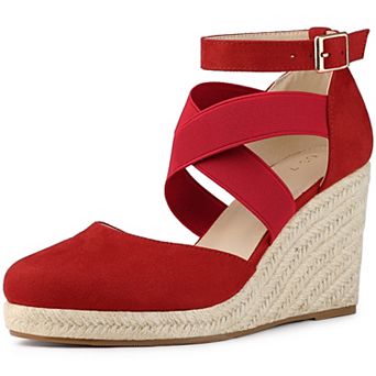 Women's Espadrilles Closed Toe Wedges Heels Sandals