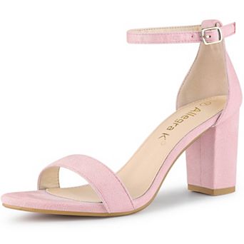 Women's Buckle Ankle Strap High Chunky Heels Sandals