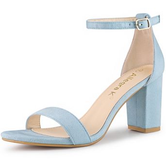 Women's Buckle Ankle Strap High Chunky Heels Sandals