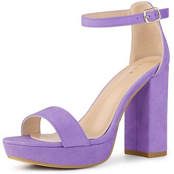 Platform High Heels Ankle Buckle Strap Chunky Heel Sandals for Women