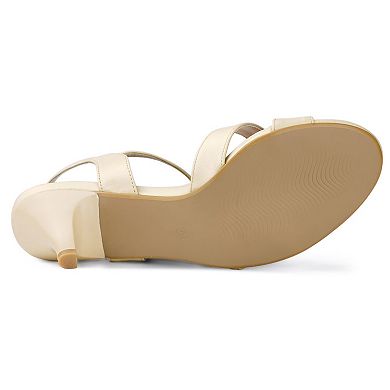 Women's Cross Straps Kitten Heel Sandals
