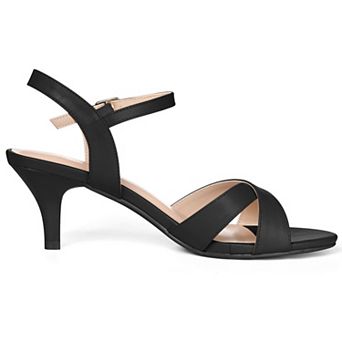 Women's Cross Straps Kitten Heel Sandals