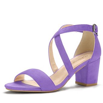 Women's Crisscross Ankle Strap Block Heel Sandals
