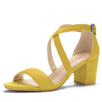 Women's Crisscross Ankle Strap Block Heel Sandals