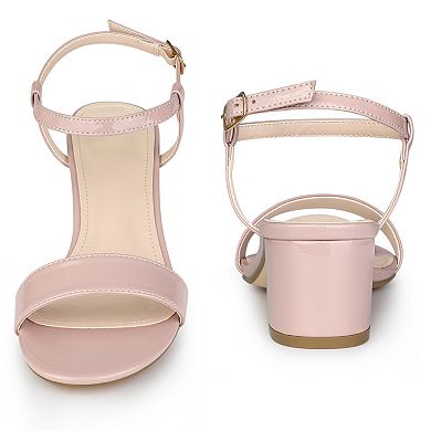 Open Toe Block Heel Ankle Strap Slingback Sandals for Women