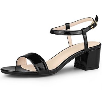 Open Toe Block Heel Ankle Strap Slingback Sandals for Women