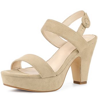 Platform Slingback Block Heeled Sandals for Women