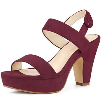 Platform Slingback Block Heeled Sandals for Women