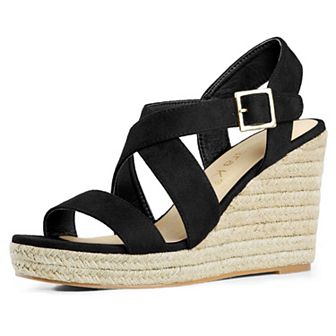 Women's Espadrilles Platform Slingback Wedges Sandals