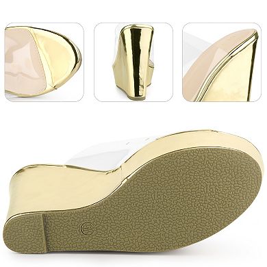 Platform Hot Pink Heel Sandals Wedges for Women