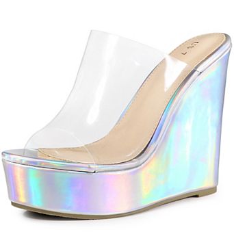 Platform Hot Pink Heel Sandals Wedges for Women