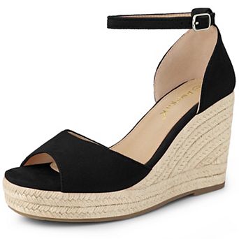 Women's Espadrille Platform Ankle Strap Wedge Heel Sandals