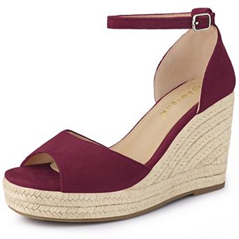 Women's Espadrille Platform Ankle Strap Wedge Heel Sandals
