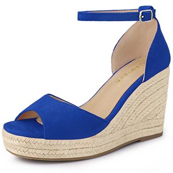Women's Espadrille Platform Ankle Strap Wedge Heel Sandals