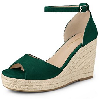 Women's Espadrille Platform Ankle Strap Wedge Heel Sandals