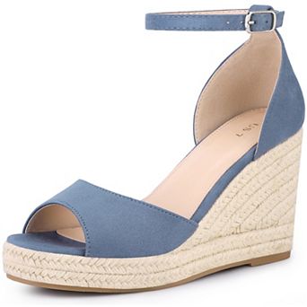 Women's Espadrille Platform Ankle Strap Wedge Heel Sandals