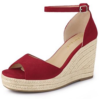Women's Espadrille Platform Ankle Strap Wedge Heel Sandals