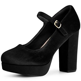 Platform Chunky Heels Pumps for Women