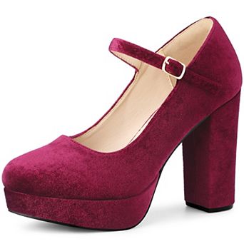 Platform Chunky Heels Pumps for Women