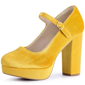 Platform Chunky Heels Pumps for Women