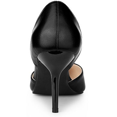 Women's Closed Pointed Toe Slip on Stiletto High Heel Dress Pump Shoes