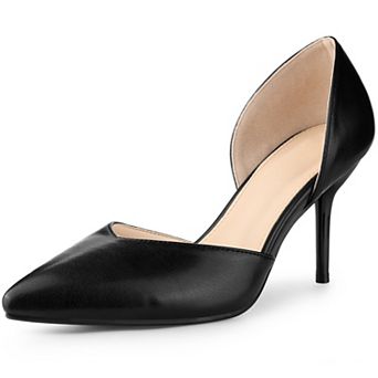 Women's Closed Pointed Toe Slip on Stiletto High Heel Dress Pump Shoes