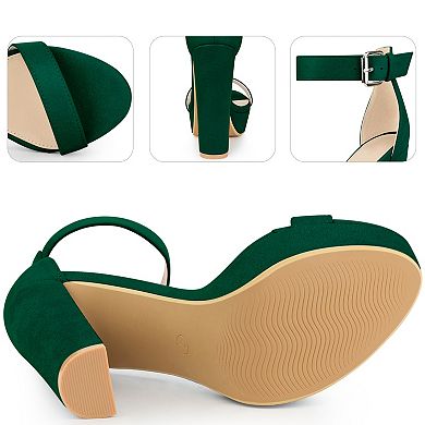 Platform High Heel Ankle Strap Chunky Heels Platform Heel Sandals for Women