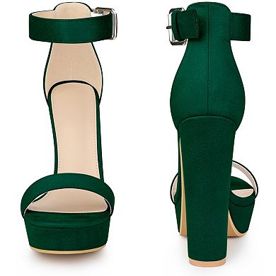 Platform High Heel Ankle Strap Chunky Heels Platform Heel Sandals for Women