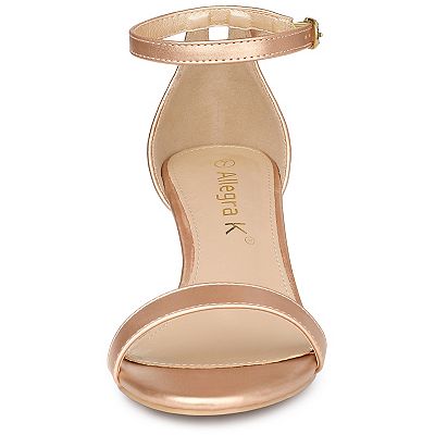 HDEUOLM Women's Clear Chunky Heel Ankle Strap Sandals – 6 Inch Platform Open Toe