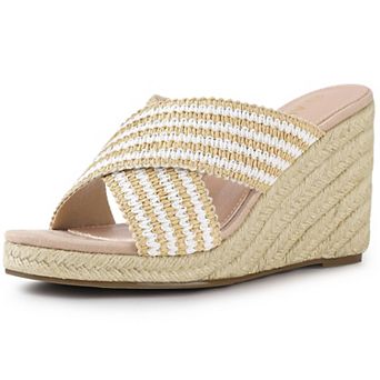 Women's Crisscross Strap Platform Wedge Sandals