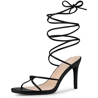 Lace Up Slingback Strappy Stiletto Heels Sandals for Women