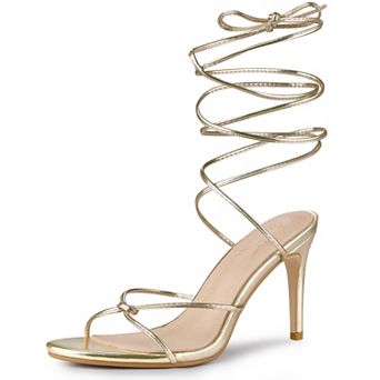 Lace Up Slingback Strappy Stiletto Heels Sandals for Women
