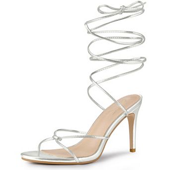 Lace Up Slingback Strappy Stiletto Heels Sandals for Women
