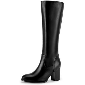 Tall Boot Chunky Block Heels Knee High Boots for Women