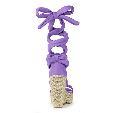 Women's Espadrilles Platform Sandals Lace Up Open Toe Wedges Heels