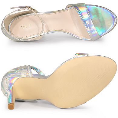 Women's Butterfly Heels Metallic Stiletto Heel Sandals