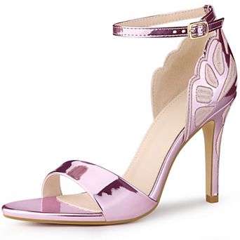 Women's Butterfly Heels Metallic Stiletto Heel Sandals