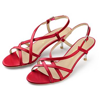 Women's Slingback Strappy Kitten Heel Heels Sandals