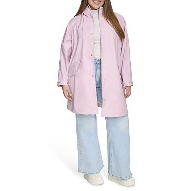 Plus Size Levi's® Rubberized Faux Leather Hooded Rain Coat