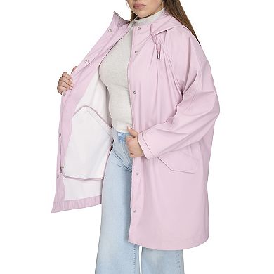 Plus Size Levi's® Rubberized Faux Leather Hooded Rain Coat